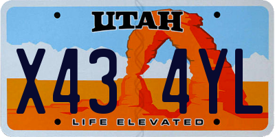 UT license plate X434YL