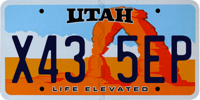 UT license plate X435EP