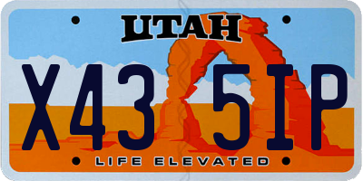 UT license plate X435IP