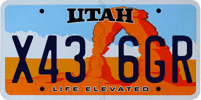 UT license plate X436GR