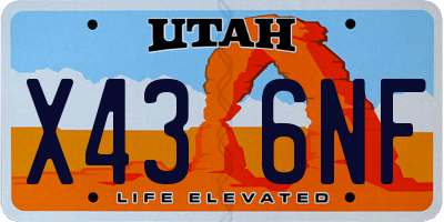 UT license plate X436NF