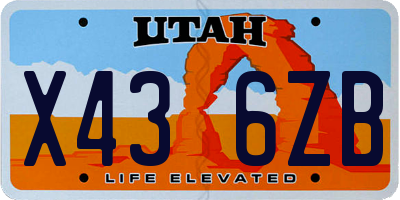 UT license plate X436ZB