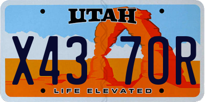 UT license plate X437OR