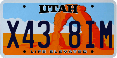 UT license plate X438IM