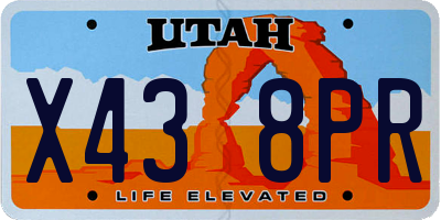 UT license plate X438PR