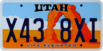 UT license plate X438XI