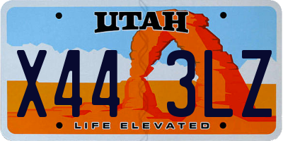 UT license plate X443LZ