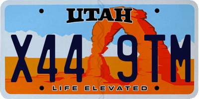 UT license plate X449TM