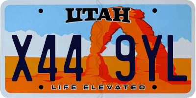UT license plate X449YL