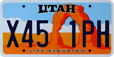 UT license plate X451PH