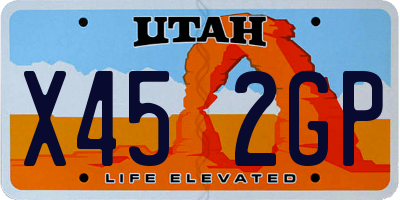 UT license plate X452GP