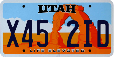 UT license plate X452ID