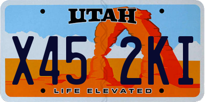 UT license plate X452KI