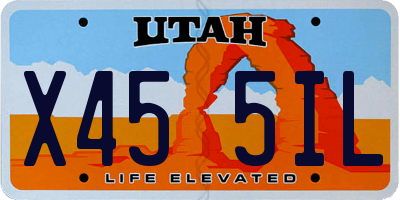 UT license plate X455IL