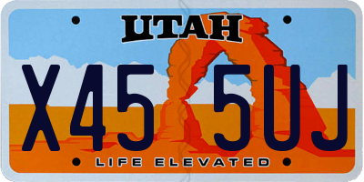 UT license plate X455UJ