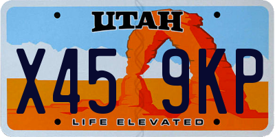 UT license plate X459KP