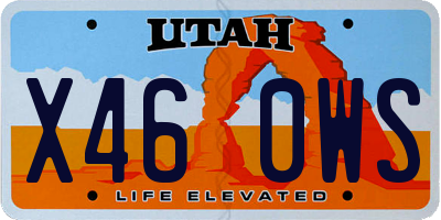 UT license plate X460WS