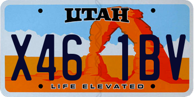 UT license plate X461BV