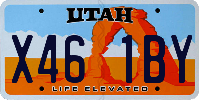 UT license plate X461BY