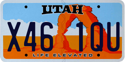 UT license plate X461QU