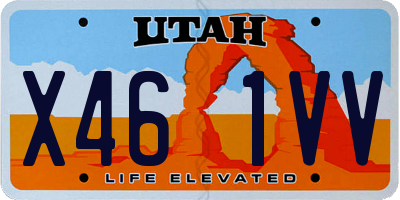 UT license plate X461VV