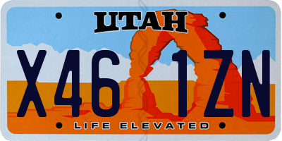 UT license plate X461ZN