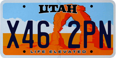 UT license plate X462PN