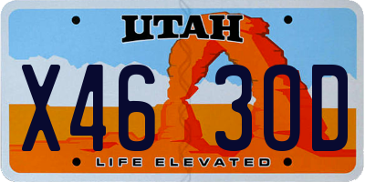 UT license plate X463OD