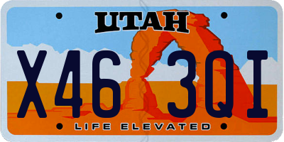 UT license plate X463QI