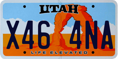 UT license plate X464NA