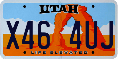 UT license plate X464UJ