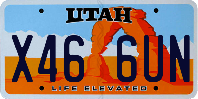 UT license plate X466UN
