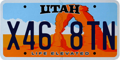 UT license plate X468TN