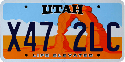 UT license plate X472LC