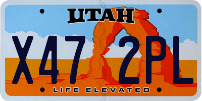 UT license plate X472PL