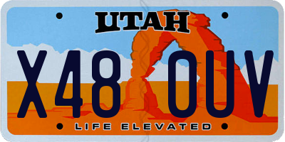 UT license plate X480UV