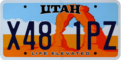 UT license plate X481PZ