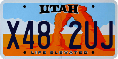 UT license plate X482UJ
