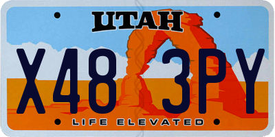UT license plate X483PY