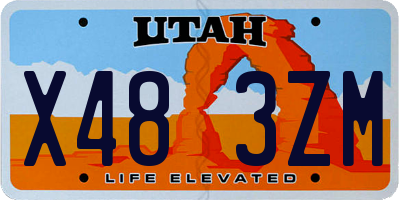 UT license plate X483ZM
