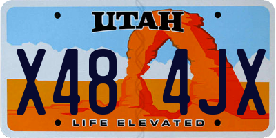 UT license plate X484JX