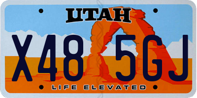 UT license plate X485GJ