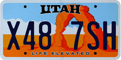 UT license plate X487SH