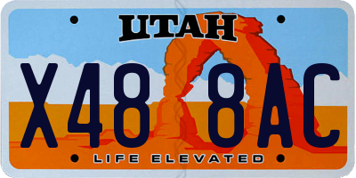 UT license plate X488AC