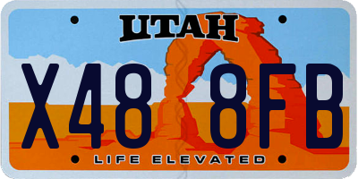 UT license plate X488FB