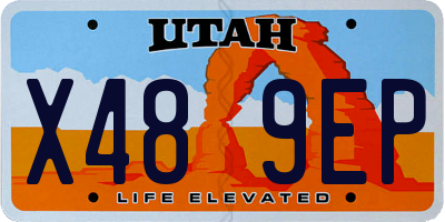 UT license plate X489EP