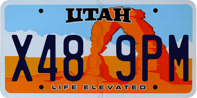 UT license plate X489PM