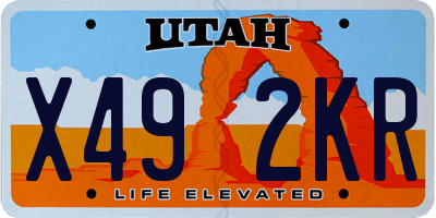 UT license plate X492KR