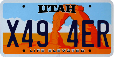 UT license plate X494ER