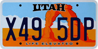UT license plate X495DP